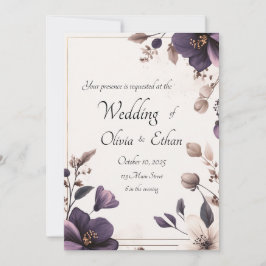 Convite para Casamento Floral Real