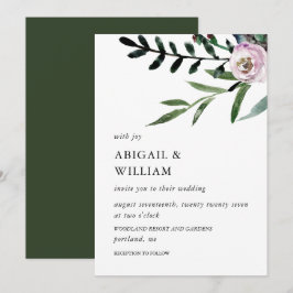 Convite para Casamento Floral Romântico