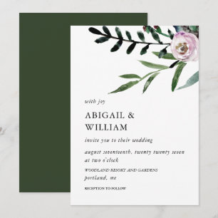 Convite para Casamento Floral Romântico