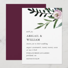 Convite para Casamento Floral Romântico