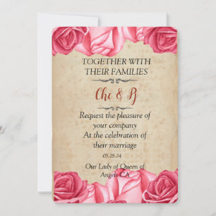 Convite Para Casamento Floral Russo