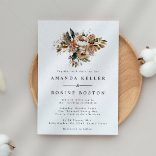 Convite para Casamento Floral Rustic Boho