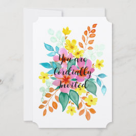 Convite para Casamento Floral Spray