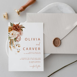 Convite Para Casamento Floral Sunset