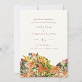 Convite para Casamento Floral Watercolor