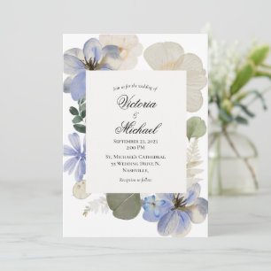 Convite para Casamento Floral Watercolor