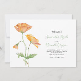 Convite para Casamento Floral Watercolor