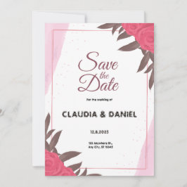 Convite para Casamento Floral Watercolor