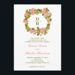 Convite para Casamento Floral Wreath<br><div class="desc">Este convite elegante apresenta uma coroa com flores e folhas com uma textura retrorreflectora sutil e uma paleta de cor pastel macio. Este convite é ideal para qualquer época do ano,  especialmente Primavera e Verão. O delicado design é perfeito para uma noiva com um alto senso de estilo.</div>