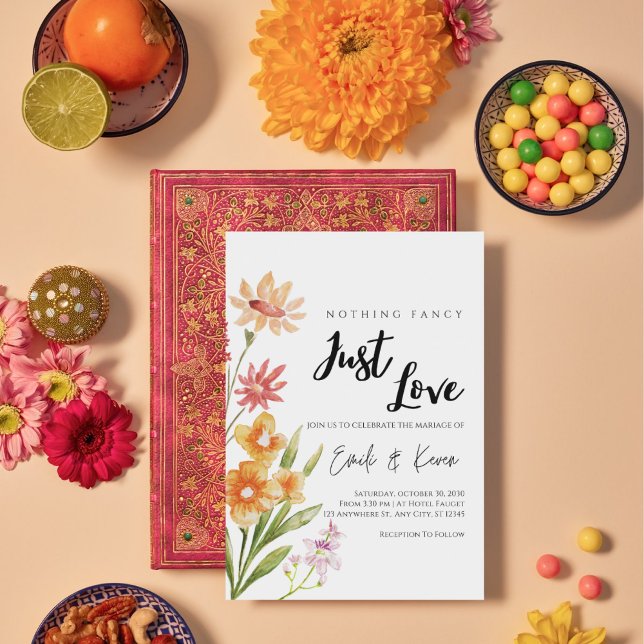 Convite para Casamento Foral Personalizado (Criador carregado)