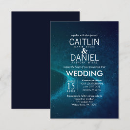 Convite para Casamento Formal da Noite Estrelada A