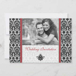 Convite para Casamento Fotográfico de Damasco Verm