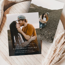 Convite para Casamento Fotográfico do Tipo Elegant