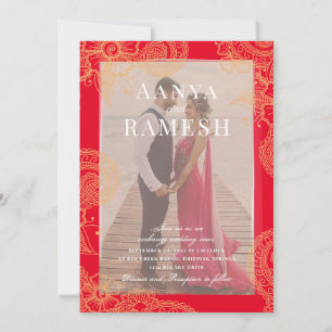 Convite Para Casamento Fotográfico Mehndi