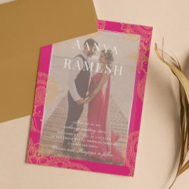 Convite Para Casamento Fotográfico Mehndi