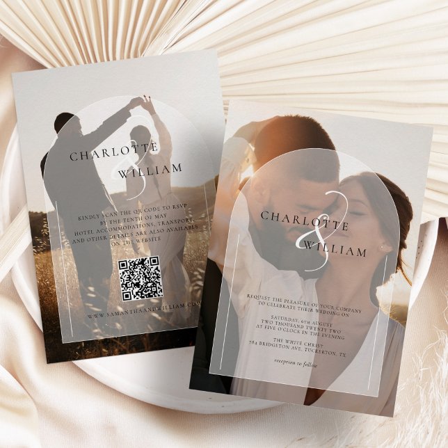 Convite para Casamento Fotográfico Moderno 2 (Criador carregado)