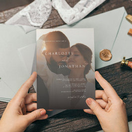 Convite para Casamento Fotográfico Moderno 2 Simpl