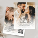 Convite para Casamento Fotográfico Moderno 2 Simpl<br><div class="desc">Orçamento Moderno Elegante 2 Foto Tudo em Um Convite de Casamento RSVP Detalhes QR</div>