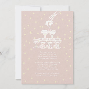 Convite para Casamento Francês de Champaing