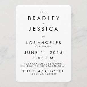 Convite para Casamento Futura Modern 5x7