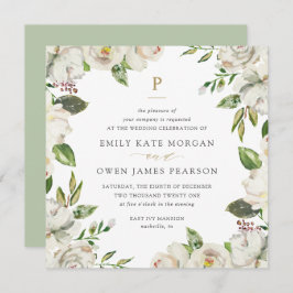 Convite para Casamento Gilded Blooms