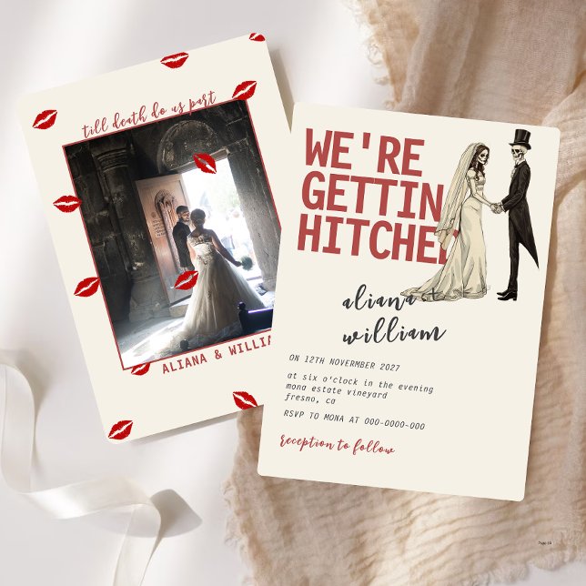 Convite para Casamento Gótico do Halloween de Bold (Criador carregado)