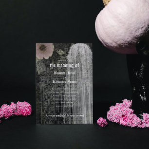 Convite para Casamento Gótico Noturno Fantasma