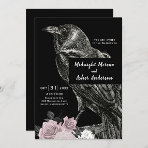 Convite para Casamento Gótico Vintage