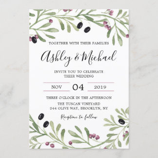 Convite para Casamento Grego Italiano Tuscano