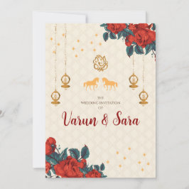 Convite para casamento hindu e convites indianos