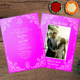 Convite para Casamento Hindu Indiano com Imagem Pe
