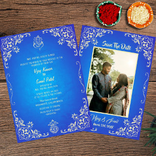 Convite para Casamento Hindu Indiano com Imagem Pe