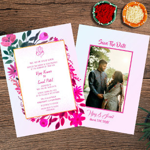 Convite para Casamento Hindu Indiano com Imagem Pe
