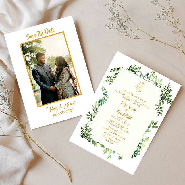 Convite para Casamento Hindu Indiano com Imagem Pe (Criador carregado)