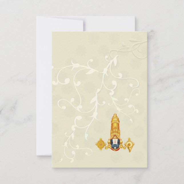 Convite para casamento hindu na Índia do Sul (Frente)