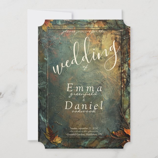 Convite para Casamento Hobbiton Haven (Frente)