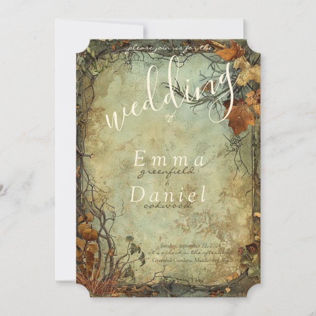 Convite para Casamento Hobbiton Haven (Frente)