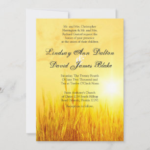 Convite para Casamento Horário de Campo 5x7