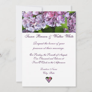 Convite para Casamento Hydrangea