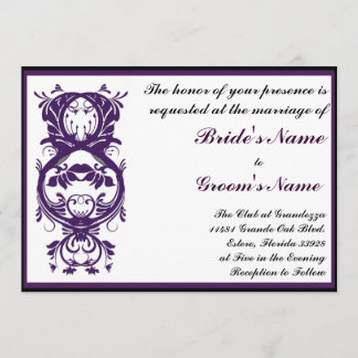 Convite para Casamento Imprimível Roxo