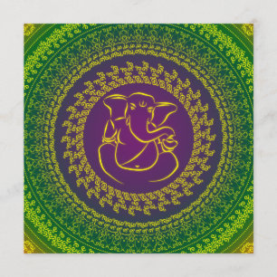 Convite para Casamento Indiano Elegante Classy Gan