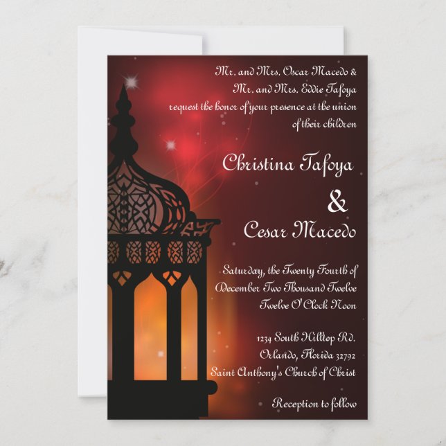 Convite para casamento - índio 5 x 7 (Frente)