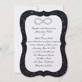 Convite Para Casamento Infinito De Diamante Negro