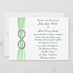 Convite para Casamento Infinito de Silver Verde