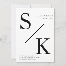 Convite para Casamento Interno Minimalista Moderno