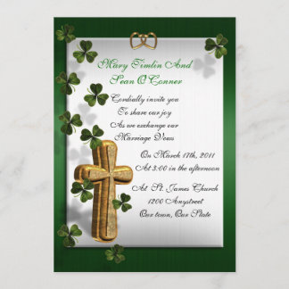 Convite para casamento irlandês