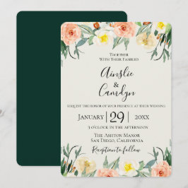 Convite para Casamento Jardin De Fleurs