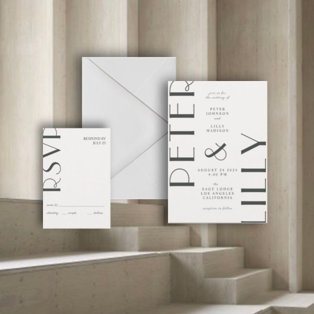 Convite para Casamento Justo Editorial (Criador carregado)