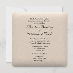 Convite para Casamento Leather Look