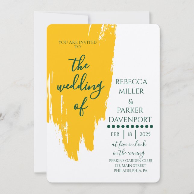 Convite para Casamento Lemon Grove Romance (Frente)